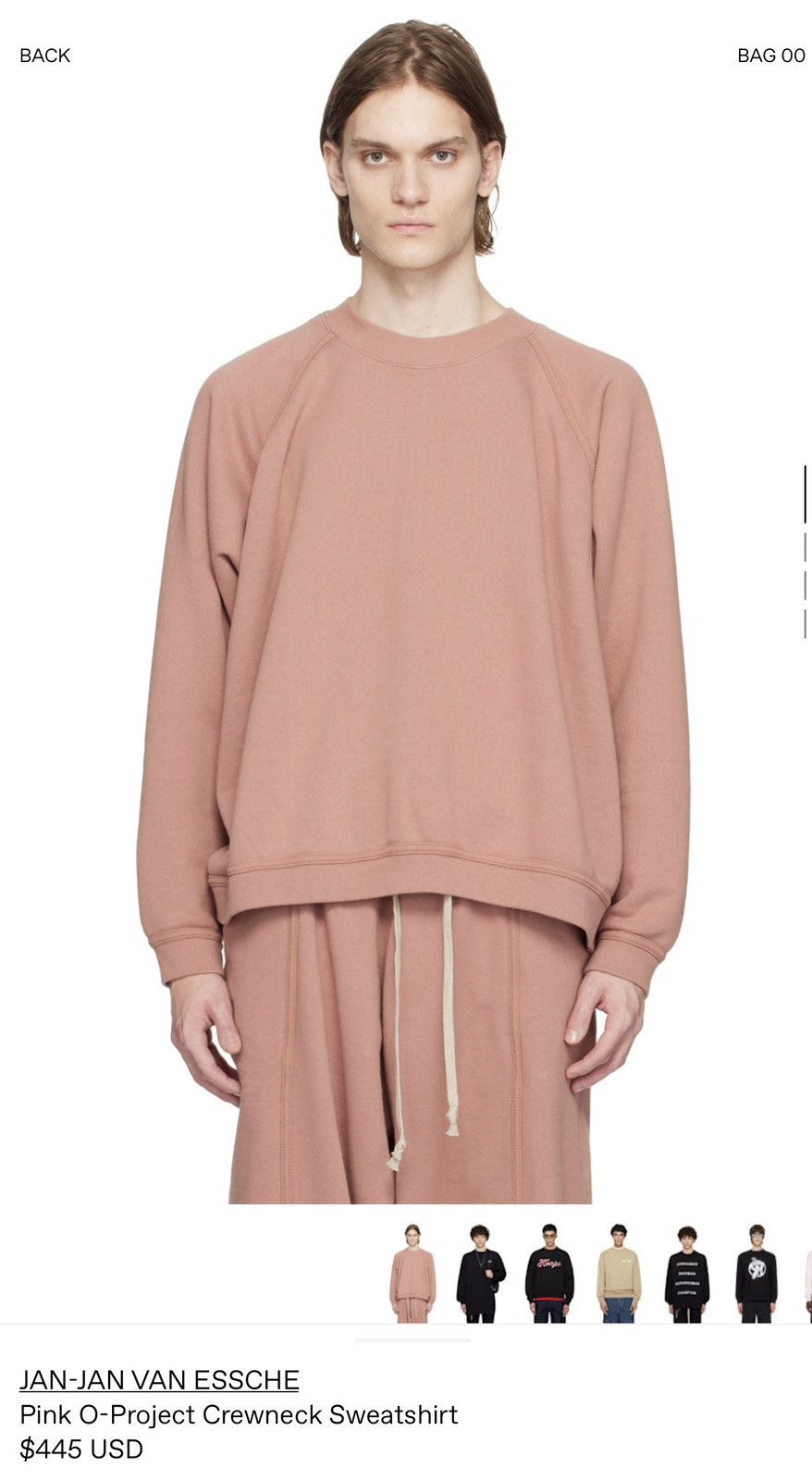 Jan Jan Van Essche Pink O project crewneck sweatshirt Size Med Size US M / EU 48-50 / 2 - 1 Thumbnail