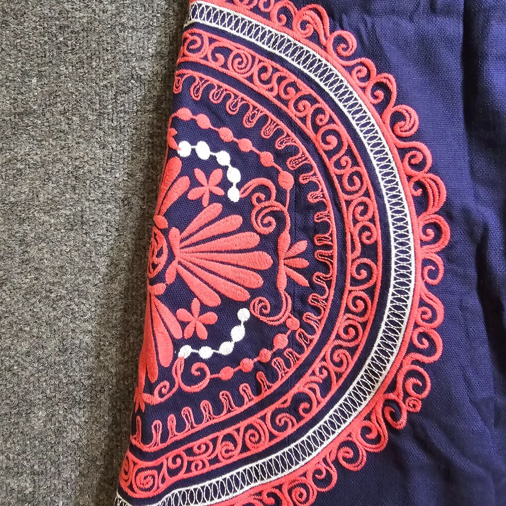 Lilly Pulitzer Lilly Pulitzer Dress Women 8 Blue Orange Embroidery Strapless Casual Beachy Dress Size M / US 6-8 / IT 42-44 - 4 Thumbnail