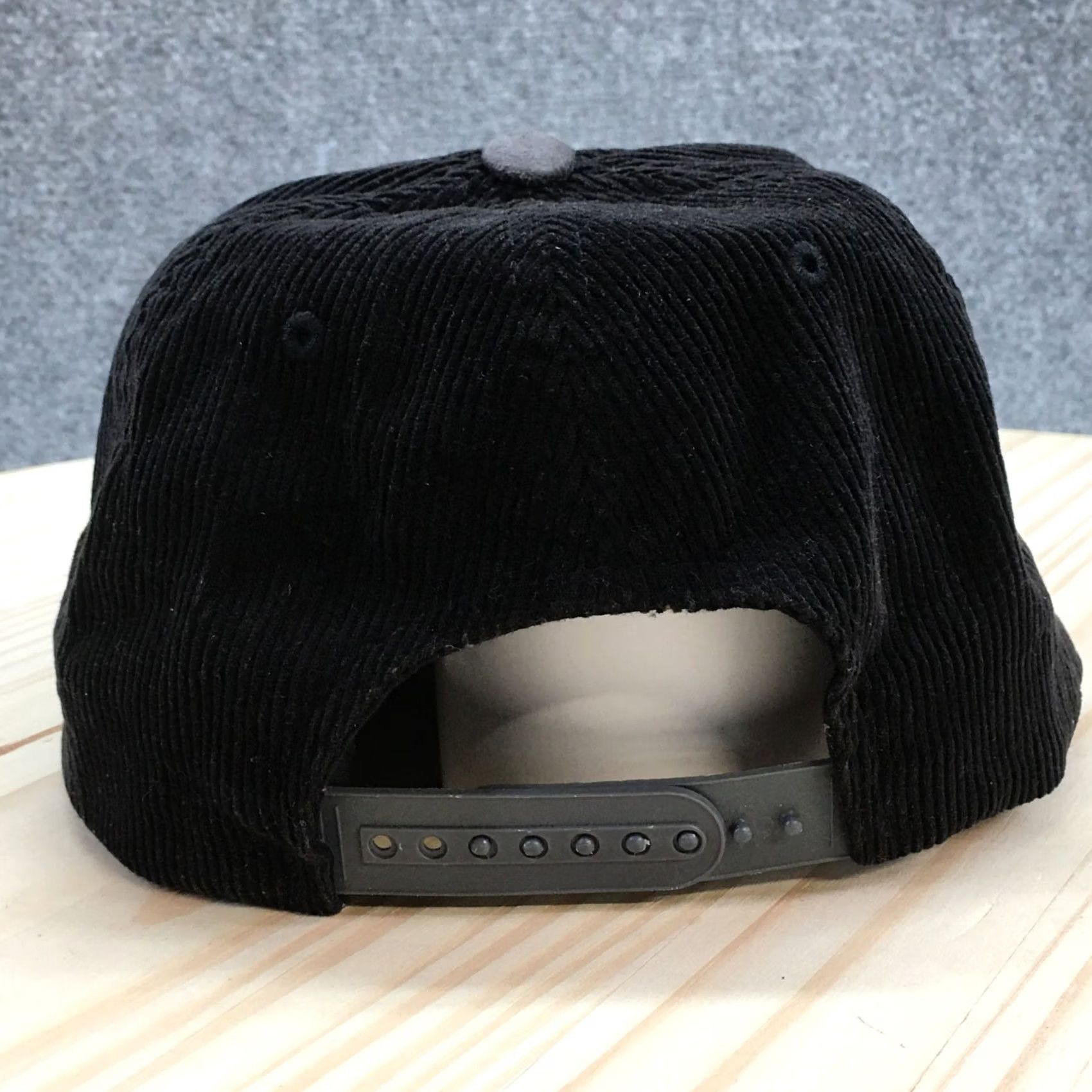 Vintage Pit Bull Thief Corduroy Snapback Cap Hat Mens OS Black Flat Brim Adjustable Size ONE SIZE - 6 Thumbnail