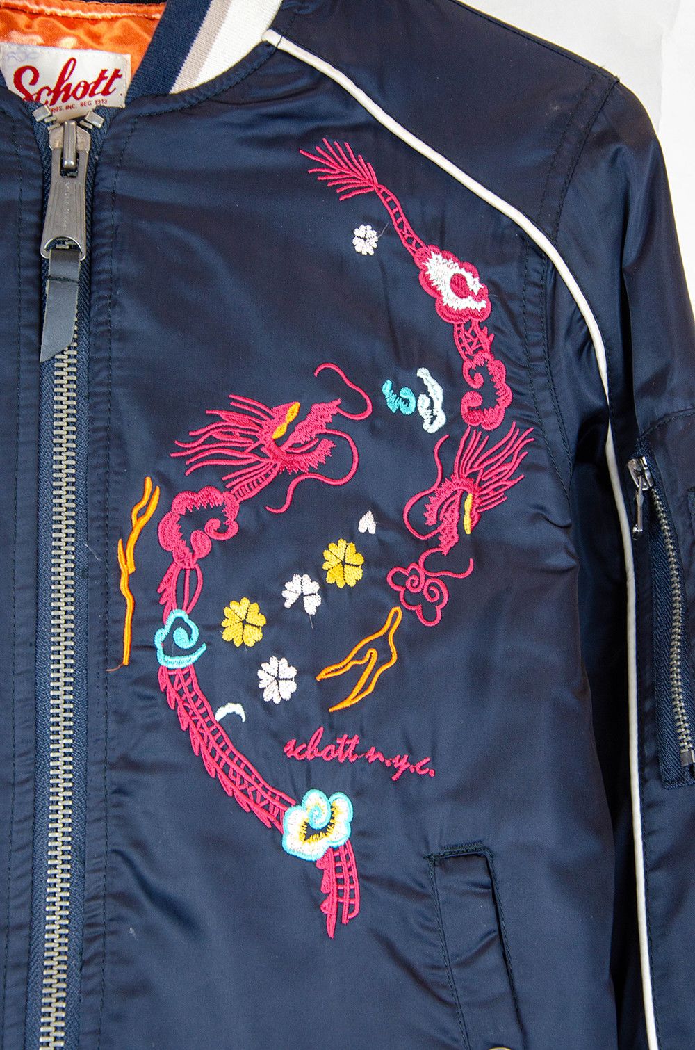 Schott Schott Airborne Japan Dragon Sukajan Bomber - Size XS Size US XS / EU 42 / 0 - 6 Thumbnail