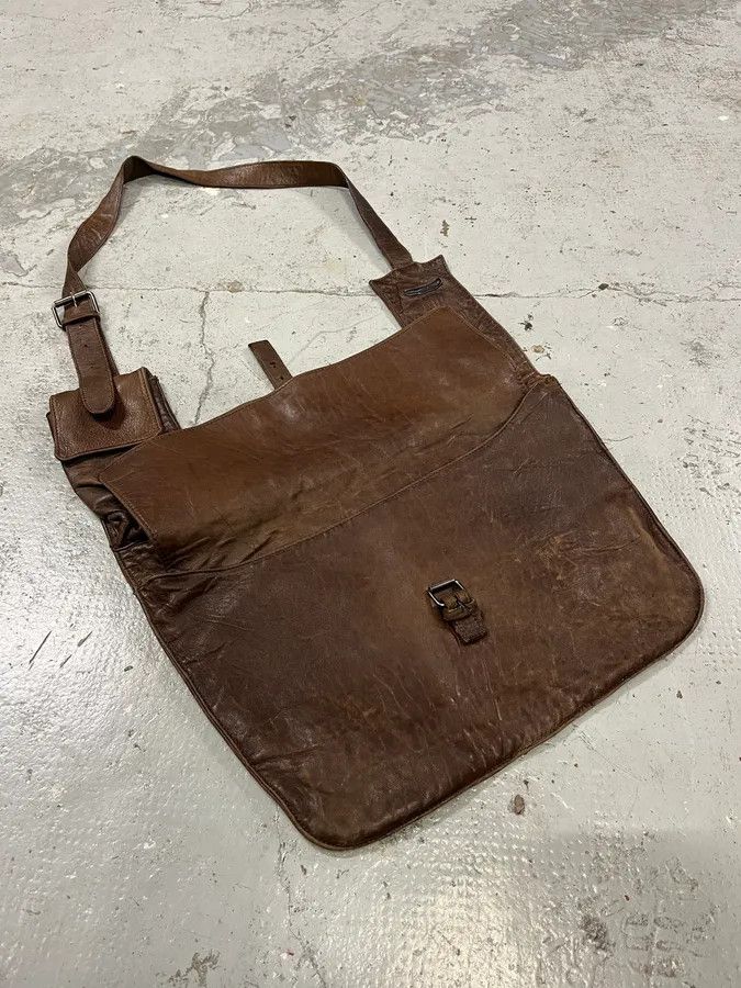 Designer × Dolce & Gabbana × Vintage 2000s Dolce & Gabbana Cargo Brown Leather Bag Size ONE SIZE - 8 Thumbnail