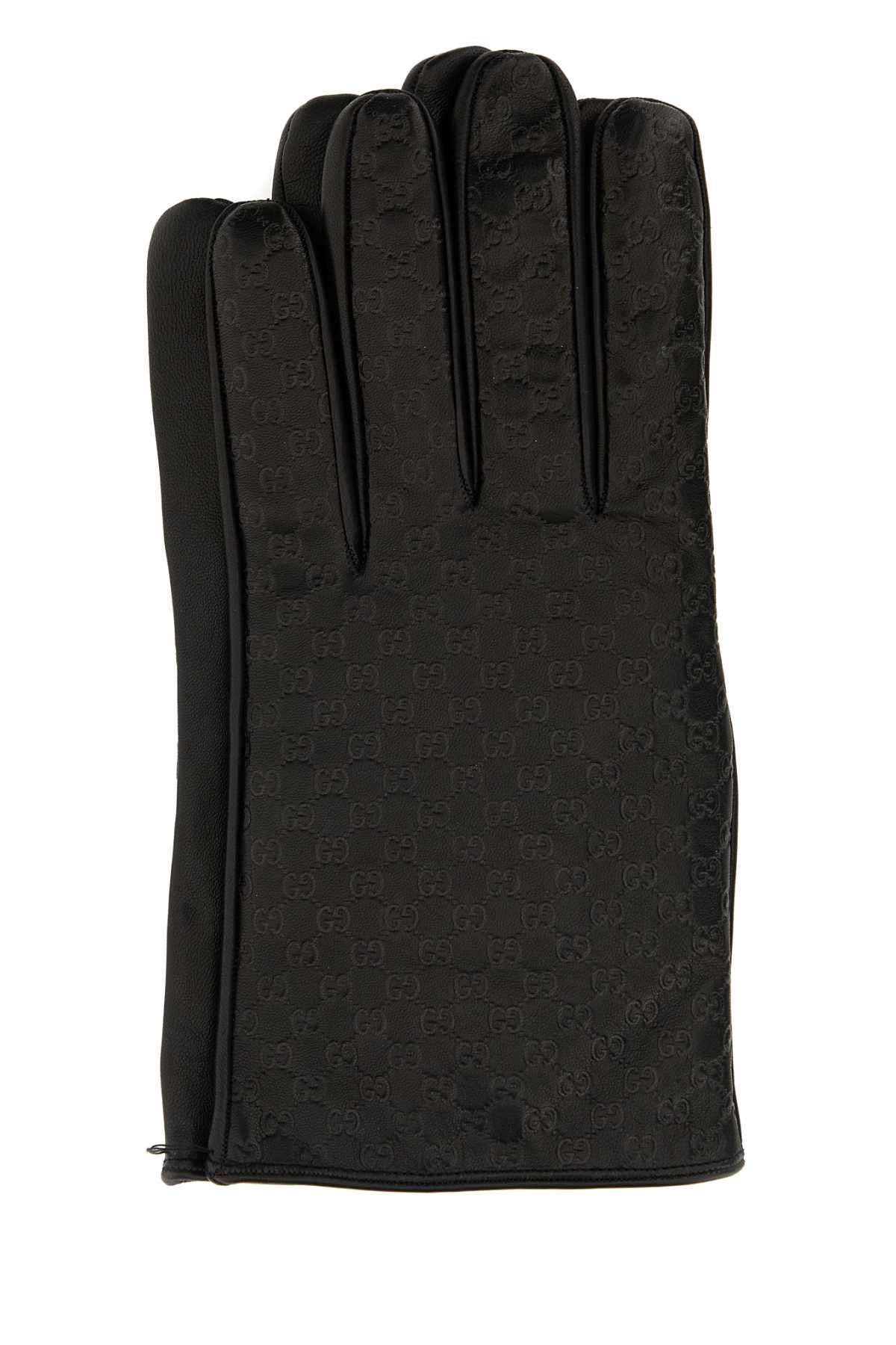 Gucci Dark Brown Nappa Leather Gloves Size ONE SIZE - 1 Thumbnail