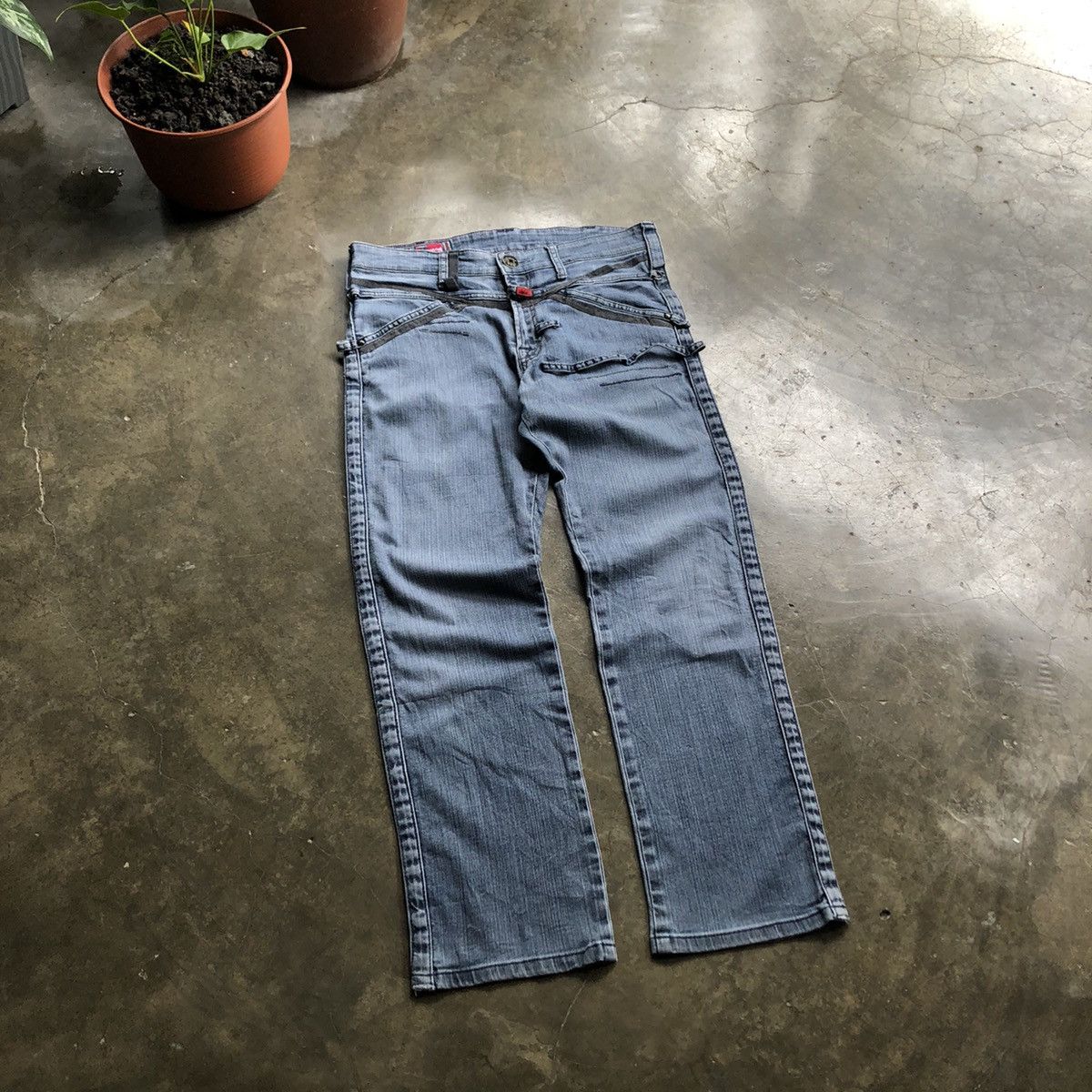 Marithe + Francois Girbaud × Vintage Marithe Francois Girbaud Flare Jeans 🍒 Size US 33 - 2 Thumbnail