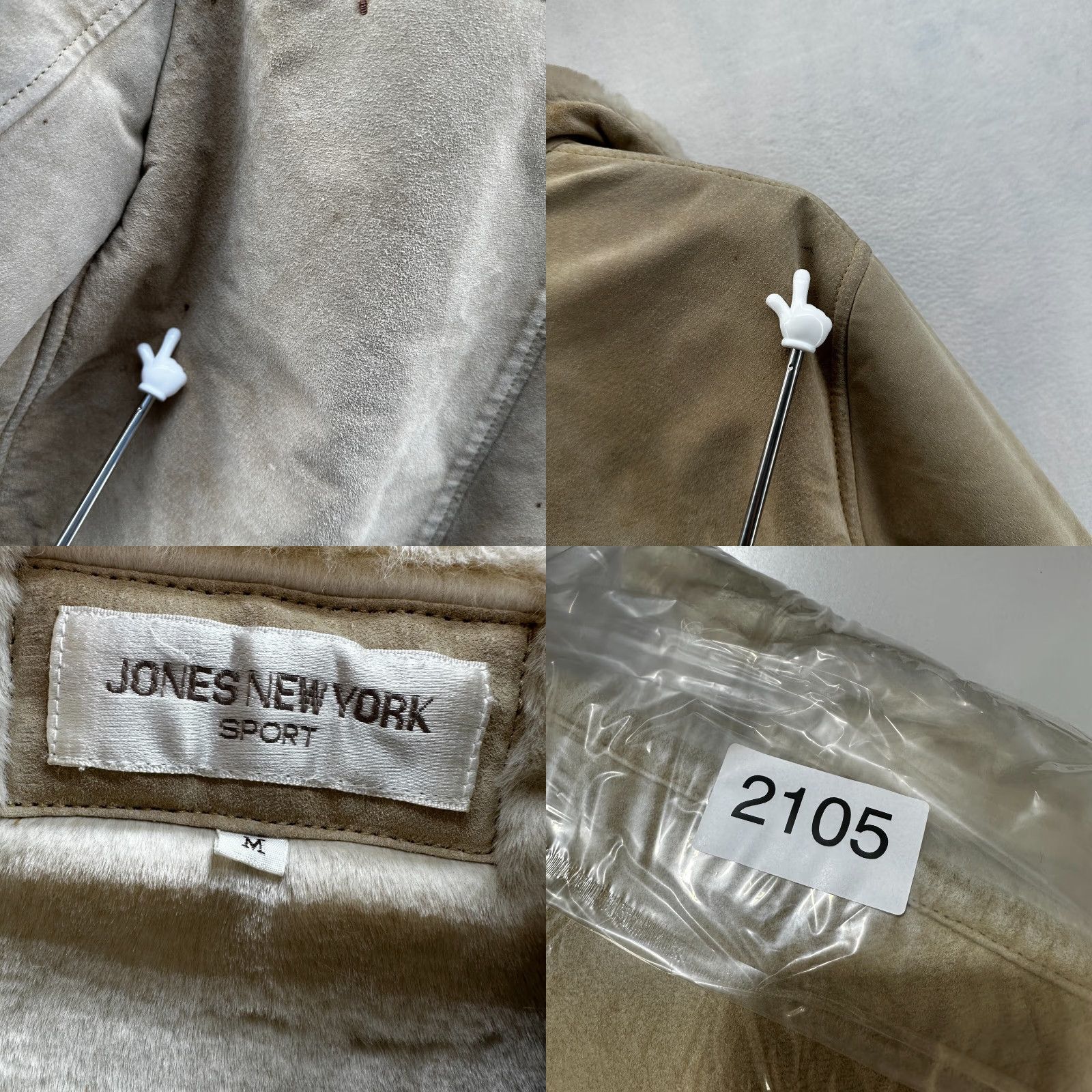 Jones New York Jones New York Sport Jacket Beige Women's M Faux Fur Long Sleeve Pockets Size M / US 6-8 / IT 42-44 - 10 Thumbnail