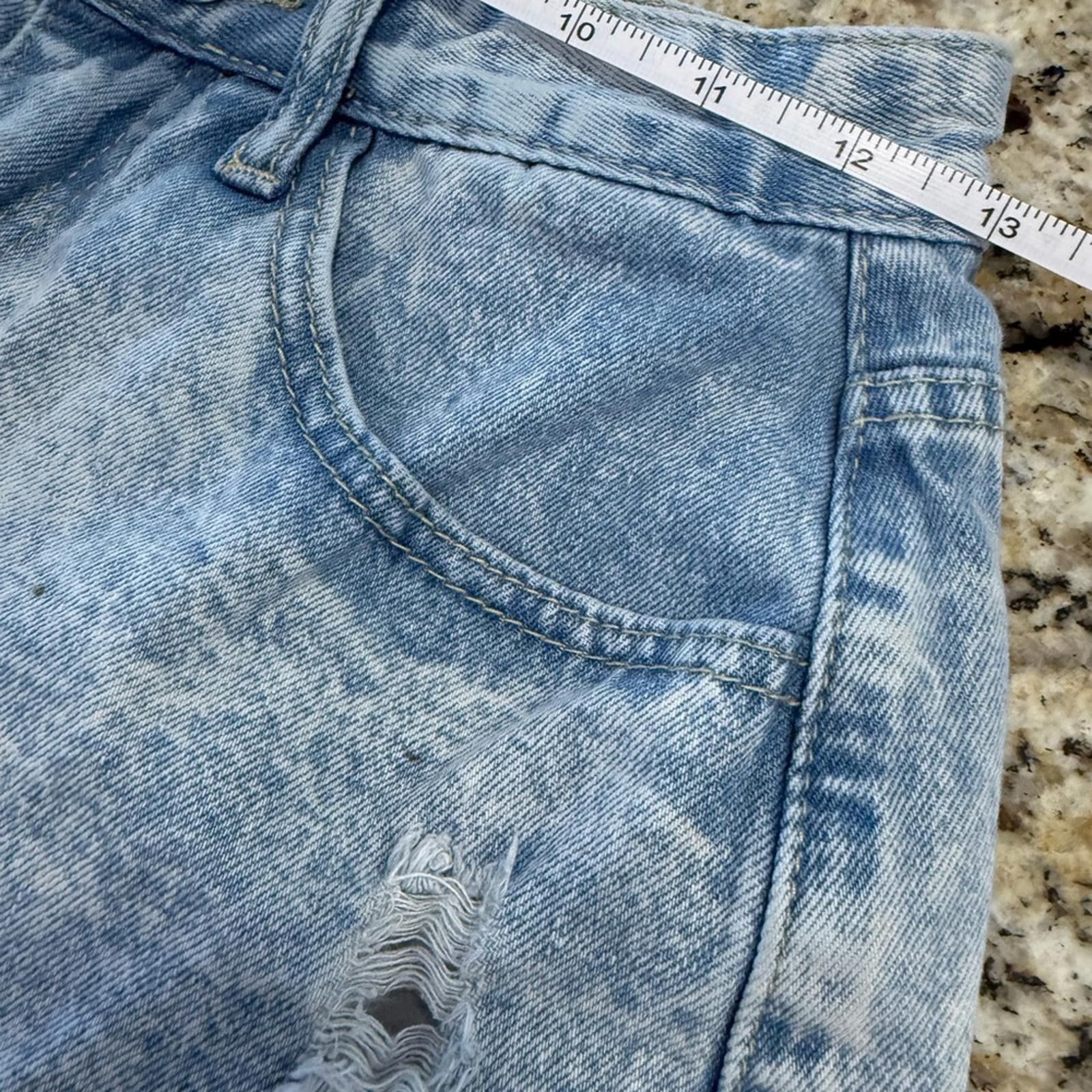 Shein Shein cutoff lightweight denim jean shorts SZ 26” waist Size 26" / US 2 / IT 38 - 10 Thumbnail