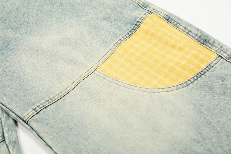 Jean Men's American Retro Scimitar Patchwork Jeans Size US 32 / EU 48 - 6 Thumbnail
