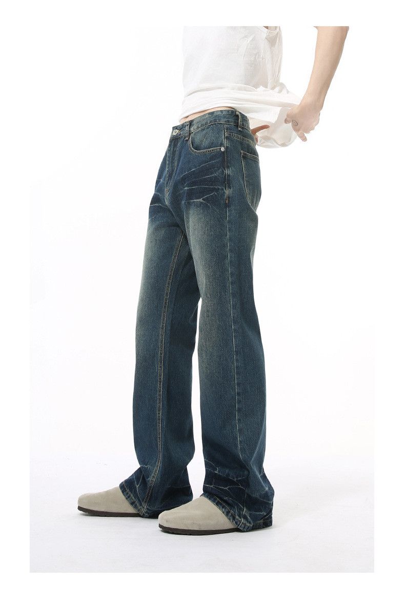 Japanese Brand × Jean Blue slim fit ripple casual washed flared jeans Size US 32 / EU 48 - 3 Thumbnail