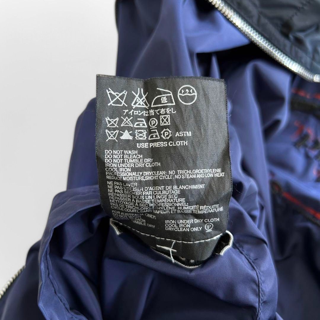 Prada Prada - L Nylon Navy Black Embroidered Light Jacket Size US M / EU 48-50 / 2 - 6 Thumbnail