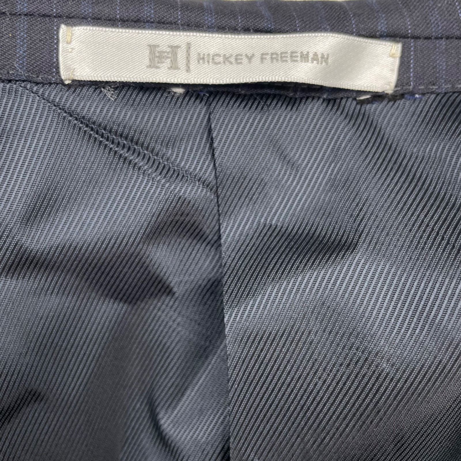 Hickey Freeman Hickey Freeman Men’s 100% Wool 2-Button Suit Navy Stripe • 4 Size 42L - 5 Thumbnail
