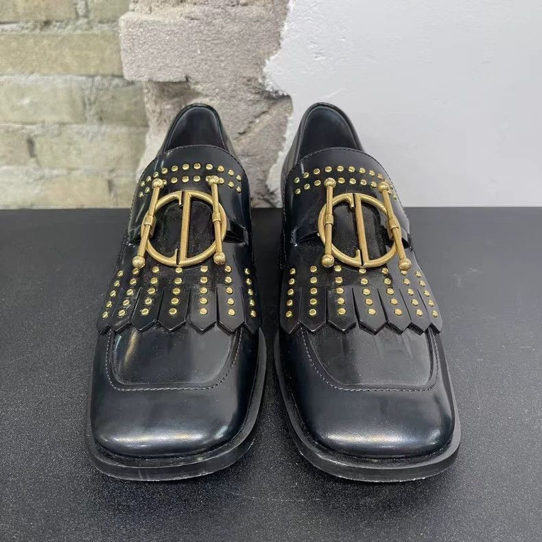 Dior Dior Men's Leather Shoes with Studs-2506 Size US 6.5 / EU 39-40 - 6 Thumbnail