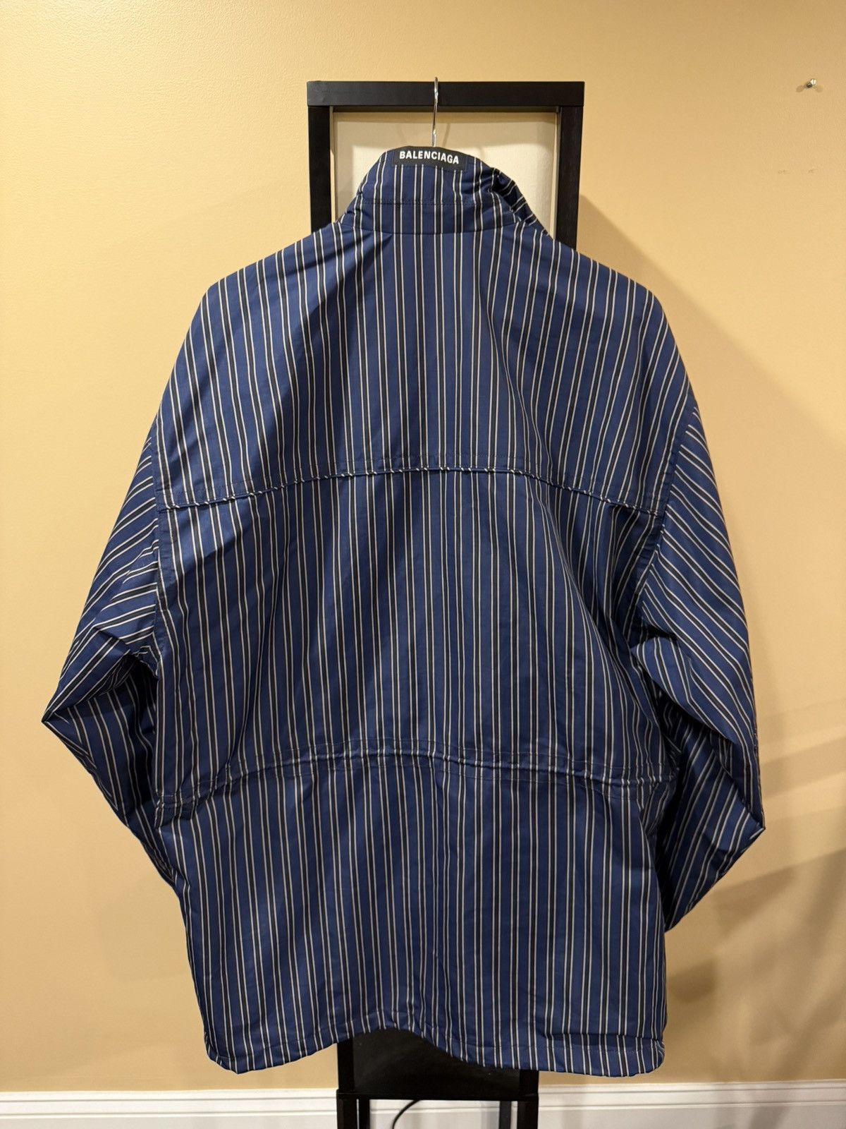 Balenciaga Balenciaga Ripstop Oversized Blue Striped 2020 Parka Jacket Size US S / EU 44-46 / 1 - 3 Thumbnail