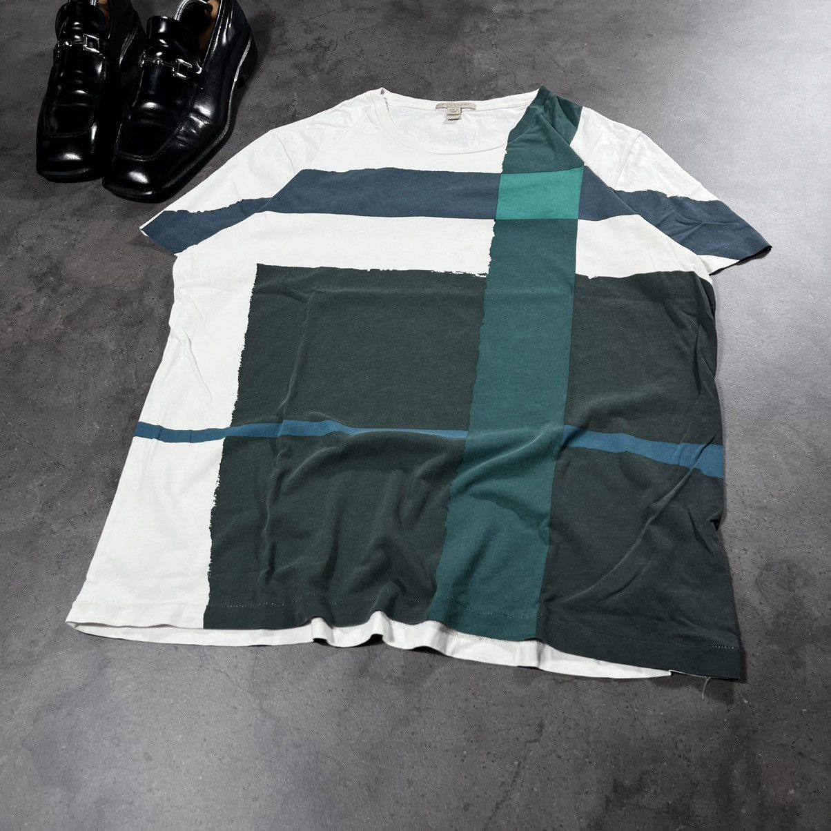 Burberry Burberry 00s Vintage Nova Check Fullprint Tee Tshirt Size US XL / EU 56 / 4 - 2 Thumbnail