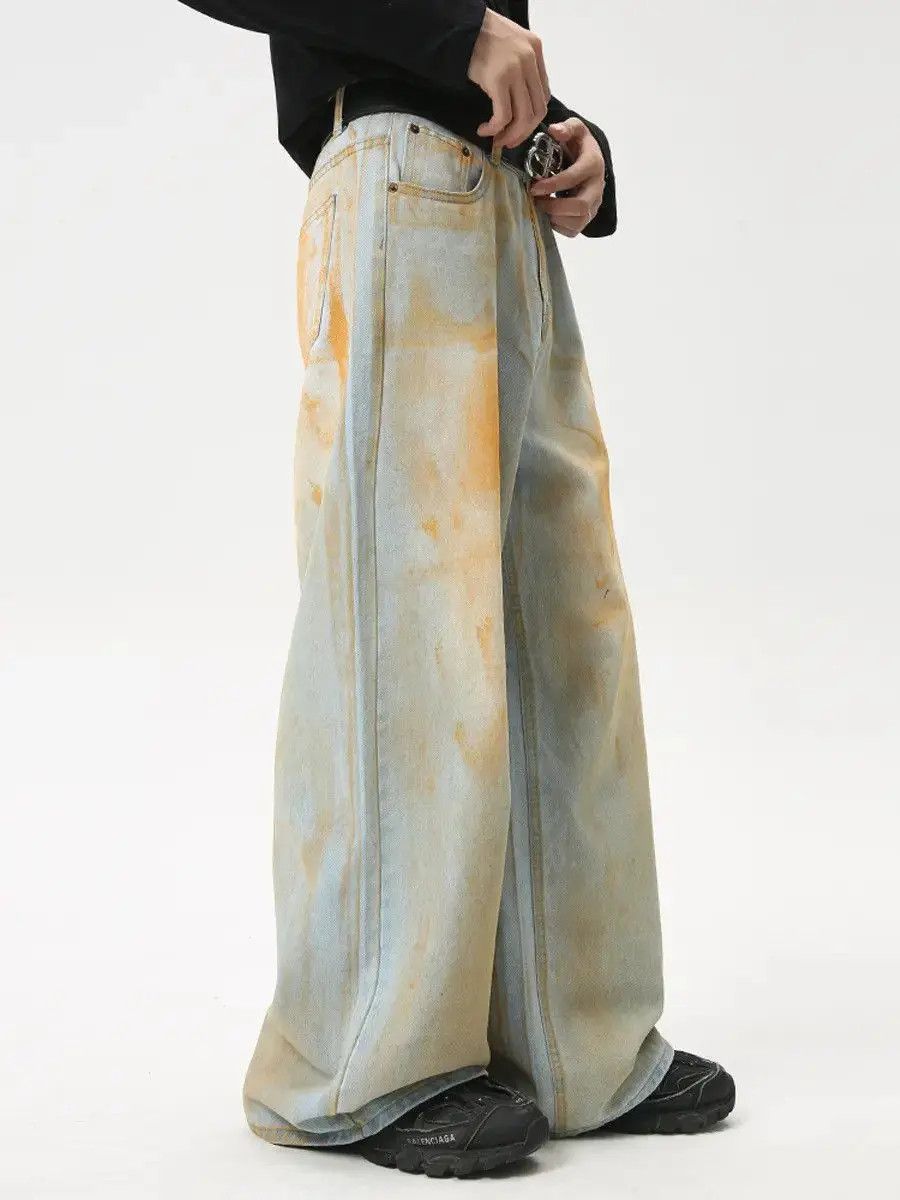 Japanese Brand Retro loose wide leg high street jeans Size US 32 / EU 48 - 2 Thumbnail