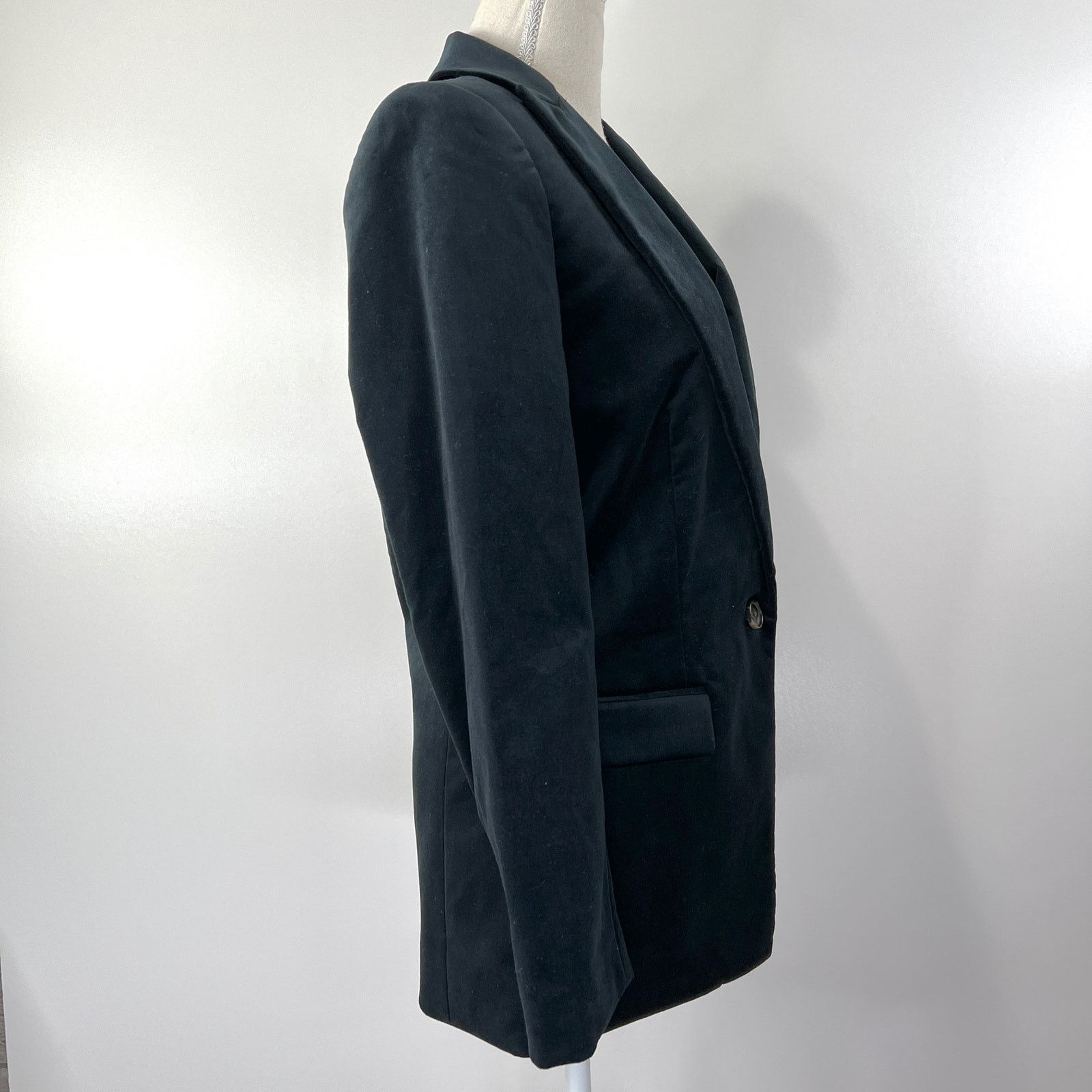 J.Crew J. Crew Willa Blazer Black Velvet BD005 Wednesday Addams Size XS / US 0-2 / IT 36-38 - 7 Thumbnail