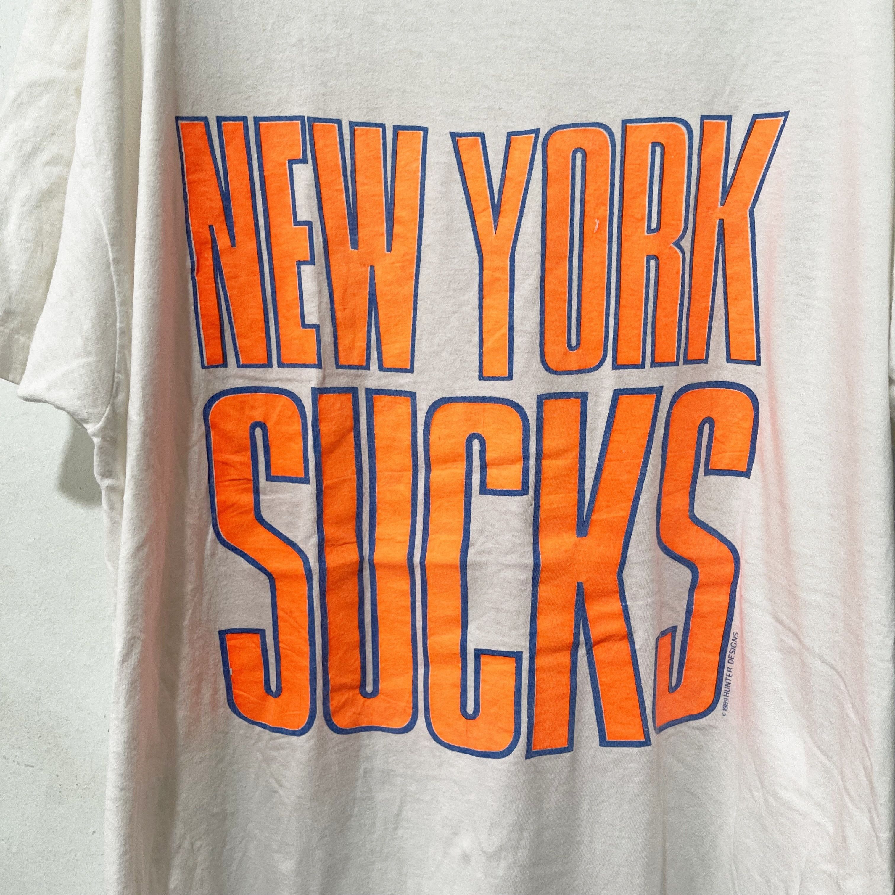Vintage Vintage 90s “New York Sucks” T-Shirt Size US XL / EU 56 / 4 - 2 Thumbnail