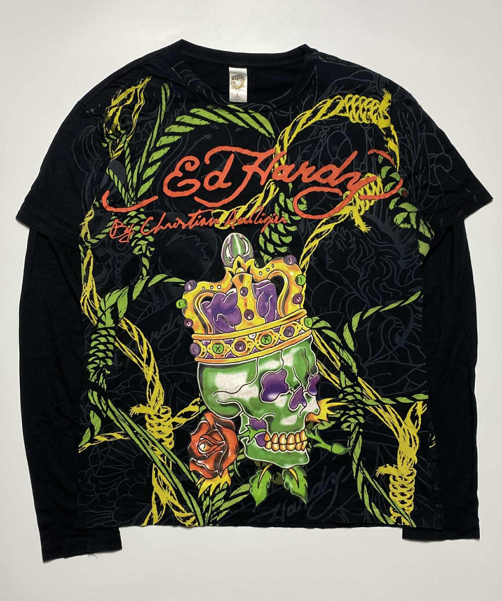 Ed Hardy - AOP Long Sleeve T-Shirt