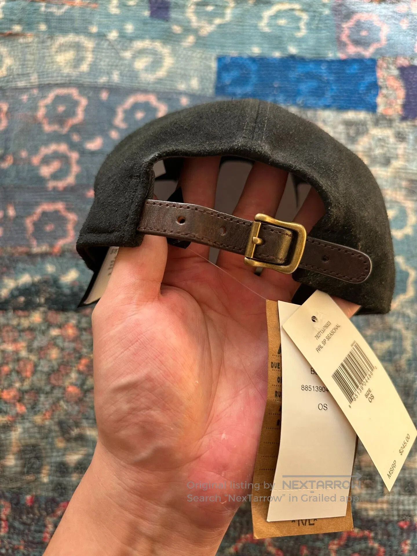 RRL Ralph Lauren rrl black vintage baseball cap. Size ONE SIZE - 3 Thumbnail
