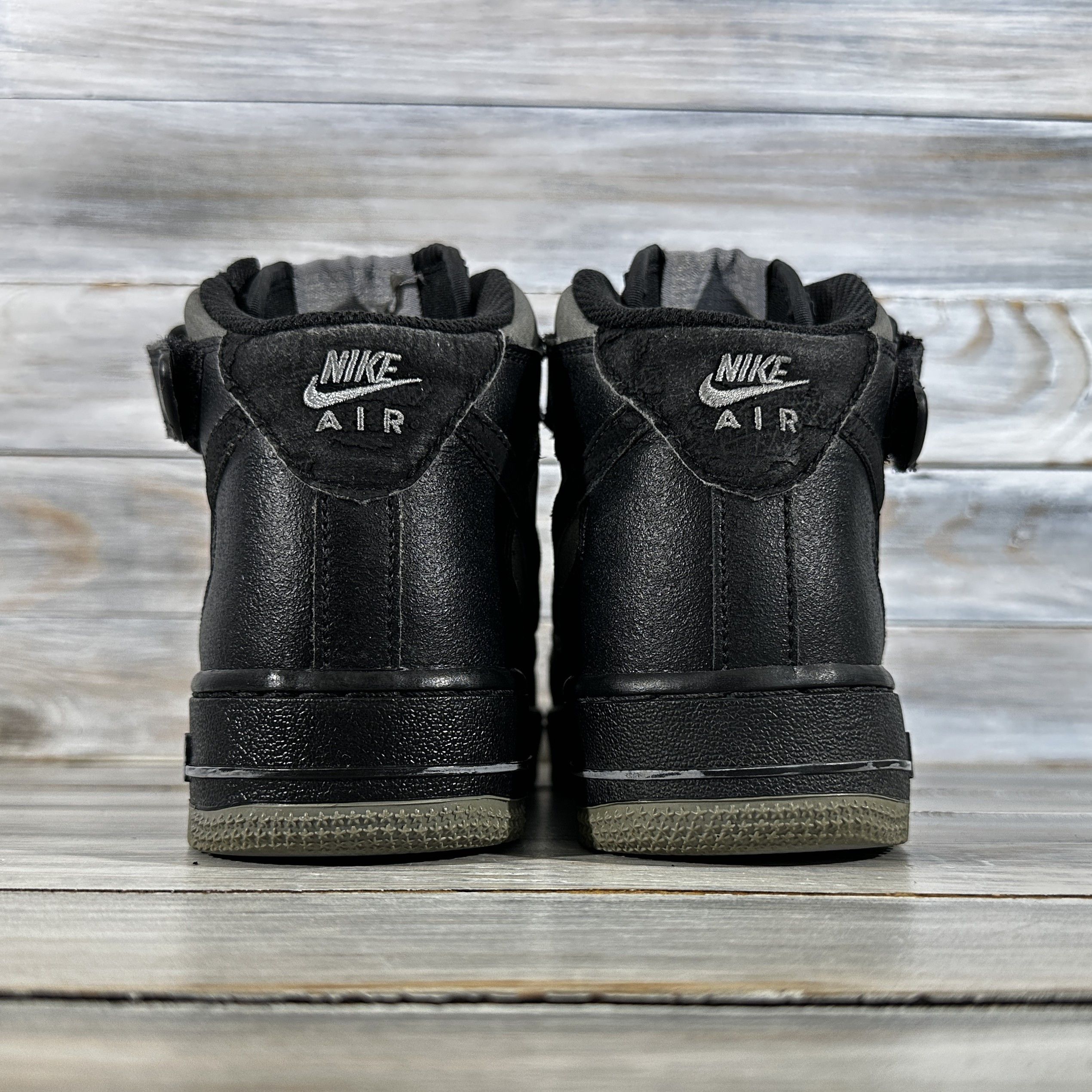 Nike Nike Air Force 1 Mid GS Black Stealth Young Unisex Sneakers Size US 5.5 / EU 38 - 18 Thumbnail