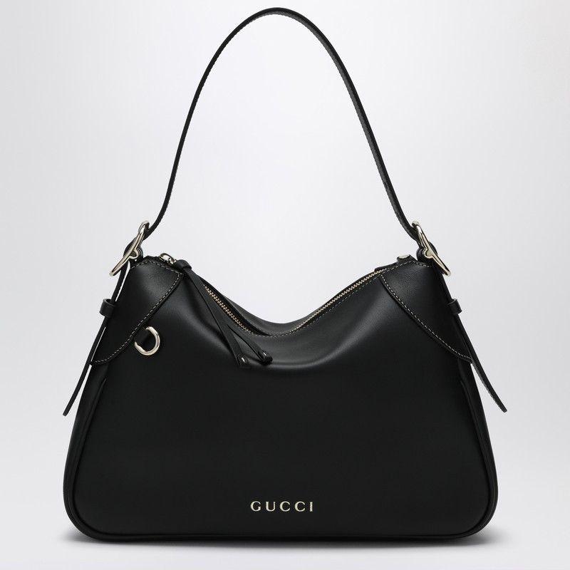Gucci Gg Emblem Medium Black Shoulder Bag