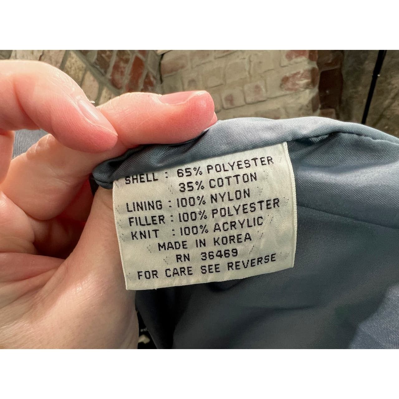 Vintage puffer coat hood gray knit cuffs 1980s Size 3XL / US 20-22 - 14 Thumbnail