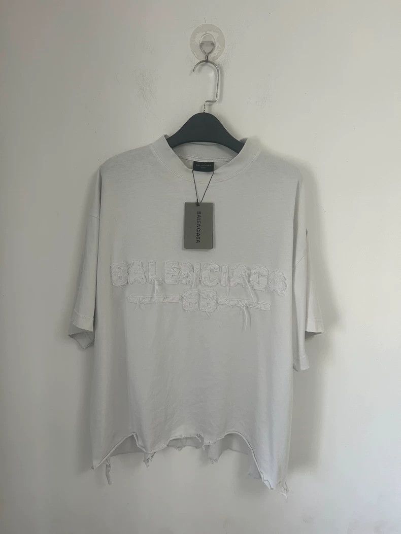 Balenciaga New Year Limited Flocked T-shirt - dmc