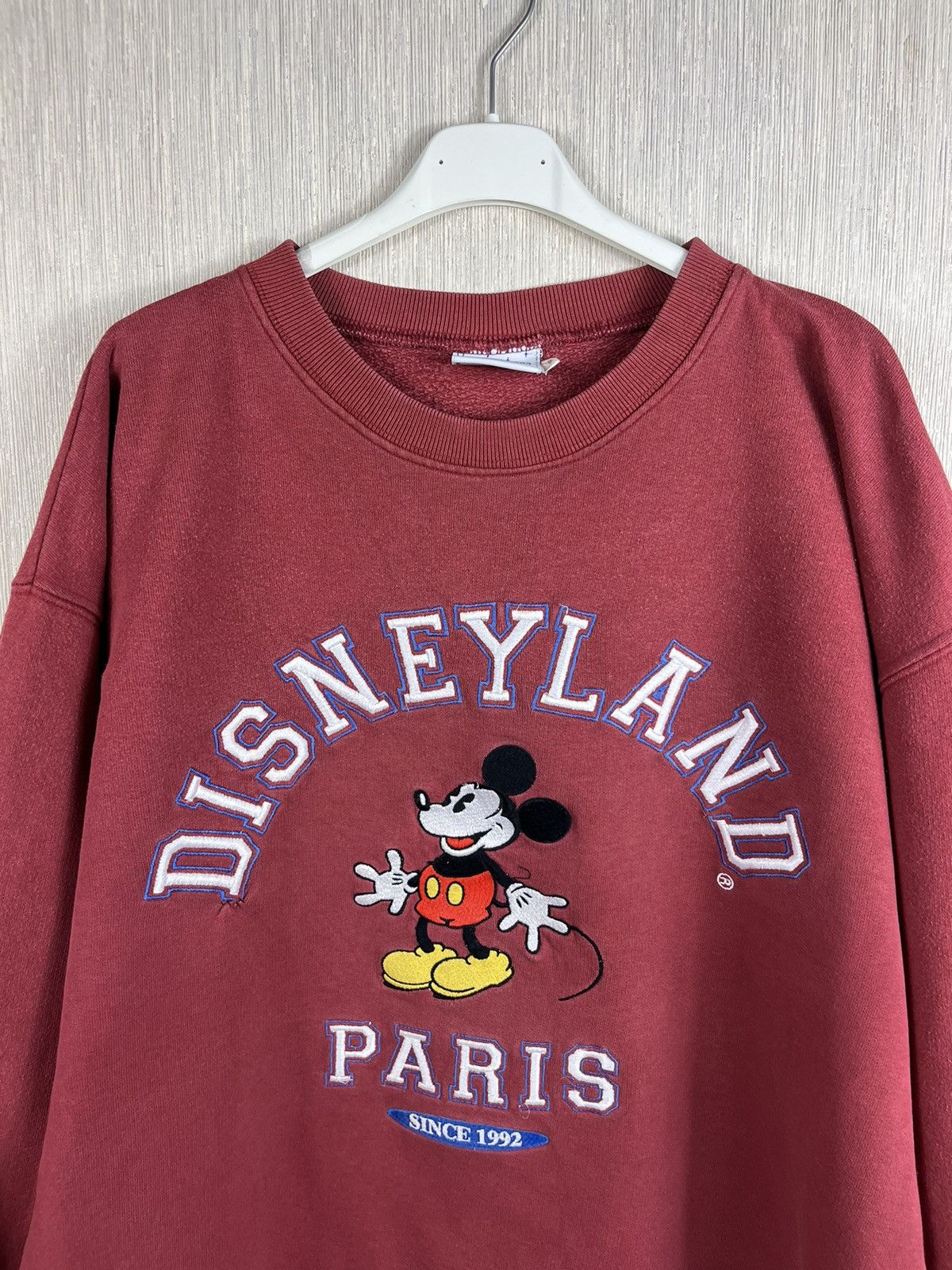 Disney × Vintage Vintage 90s Disneyland Paris distressed sweatshirt cropped Size US L / EU 52-54 / 3 - 5 Thumbnail