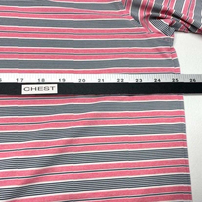 Footjoy FootJoy Polo Shirt Mens XL Striped Pink Black White Multicolor Performance Golf 8597 Size US XL / EU 56 / 4 - 5 Thumbnail