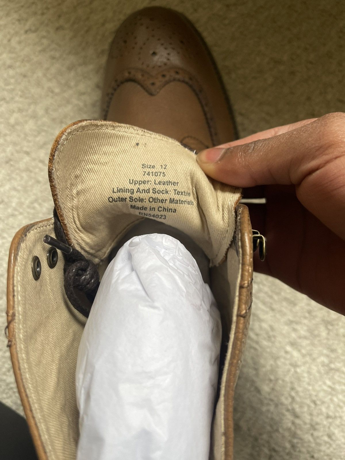 Banana Republic Wingtip leather boots Size US 12 / EU 45 - 5 Thumbnail