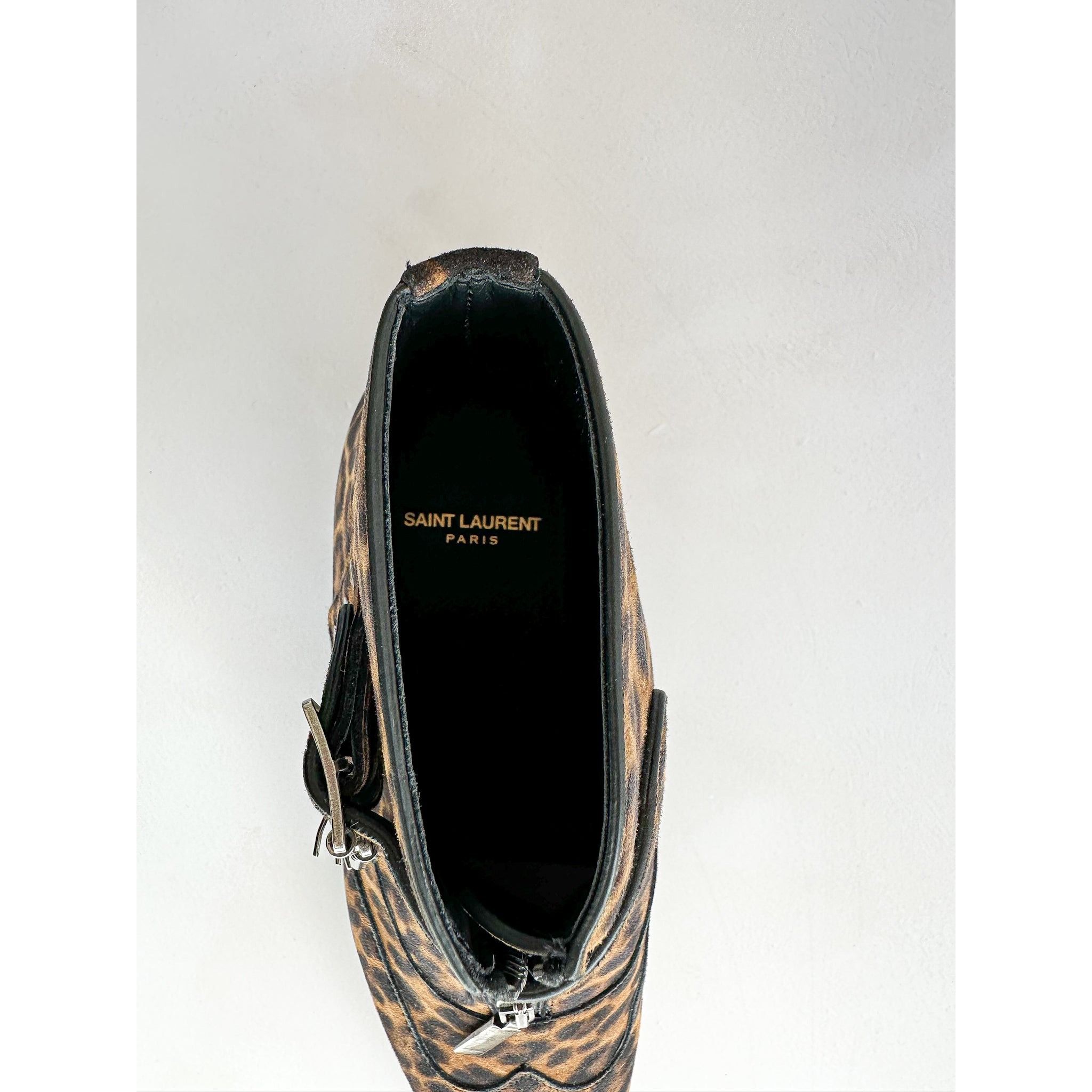 Saint Laurent Paris Saint Laurent Stan Boots in Leopard Print Suede Size US 6 / EU 39 - 4 Thumbnail
