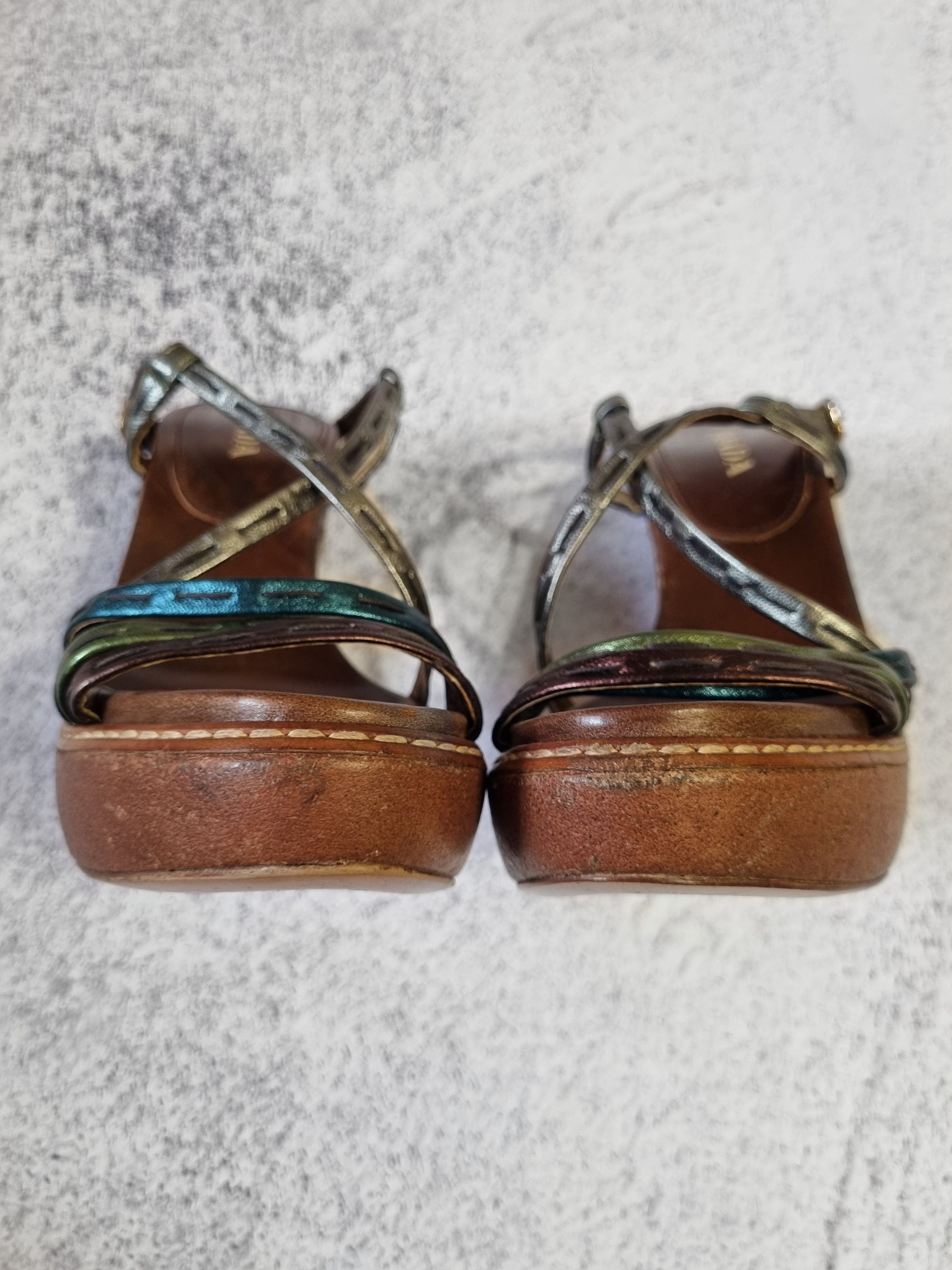 Prada Vintage Prada Leather High Heels Sandals Size US 5 / IT 35 - 8 Thumbnail