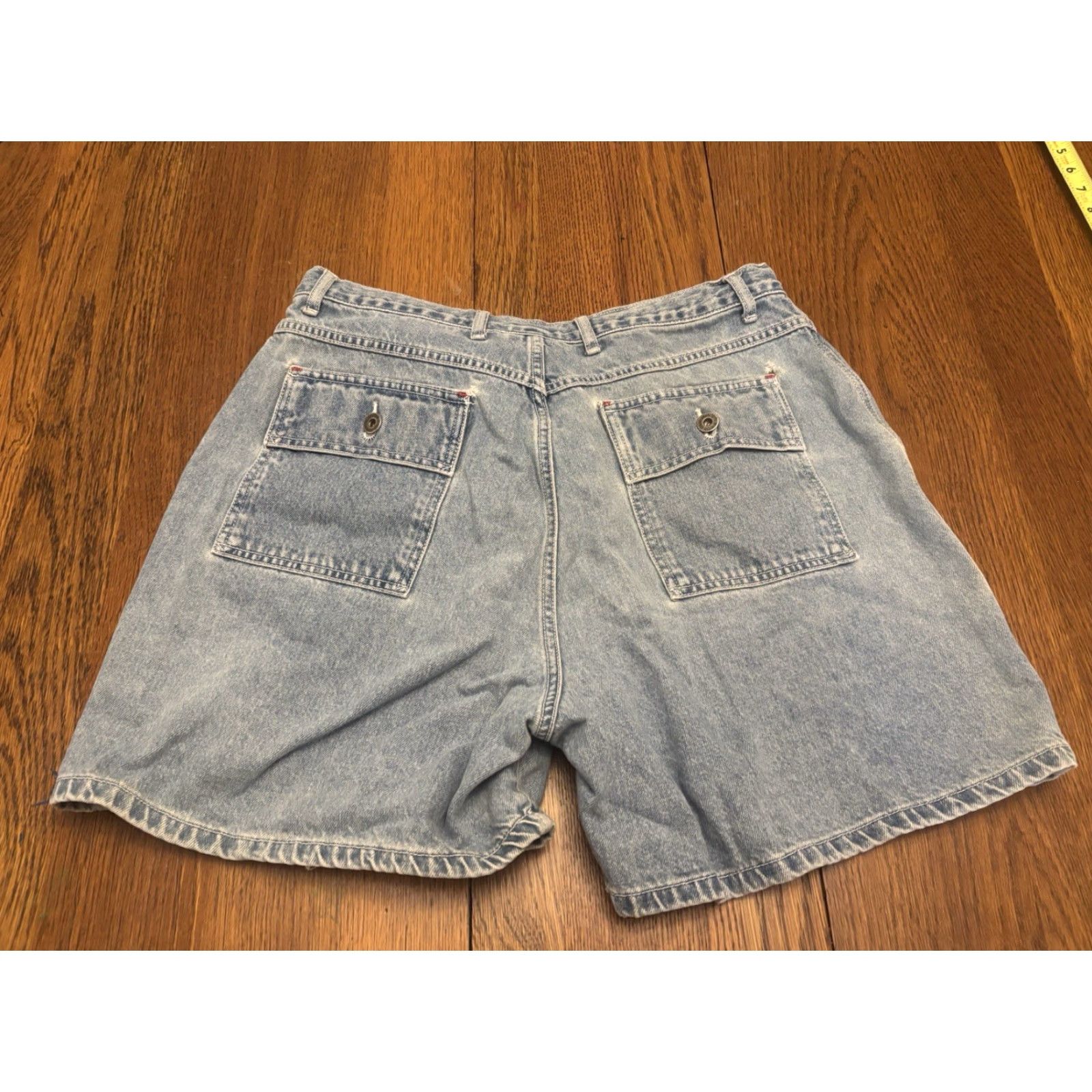 Denime Venezia DENIM JEANS Shorts WOMENS 14 BLUE DENIM Pocket 5-Pocket Design Flat Front Jeans Style Mens Womens Size 36" / US 14 / IT 50 - 6 Thumbnail