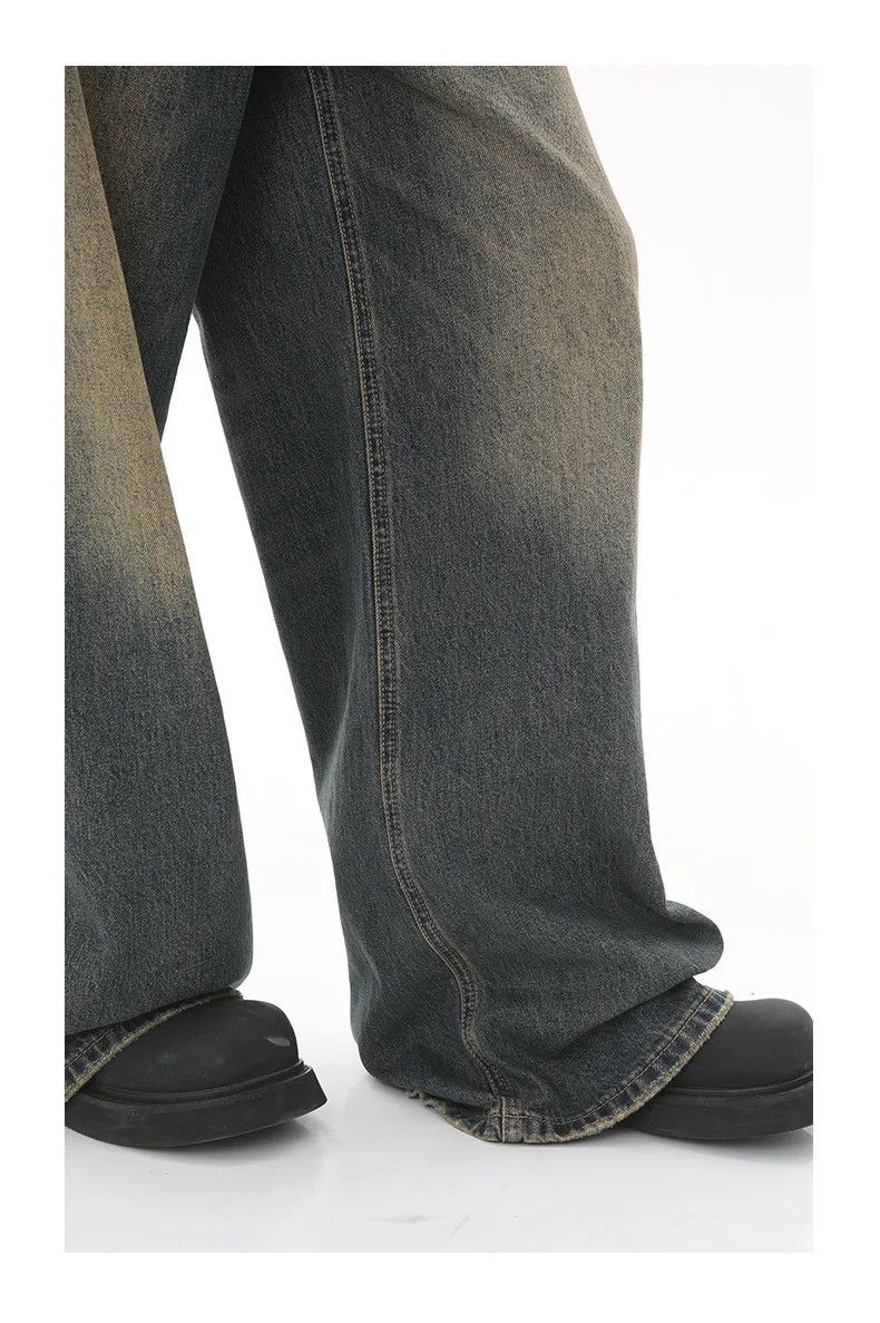 Jean × Vintage Vintage Distressed Loose Wide Leg Mopping Jeans y2k Size US 32 / EU 48 - 7 Thumbnail