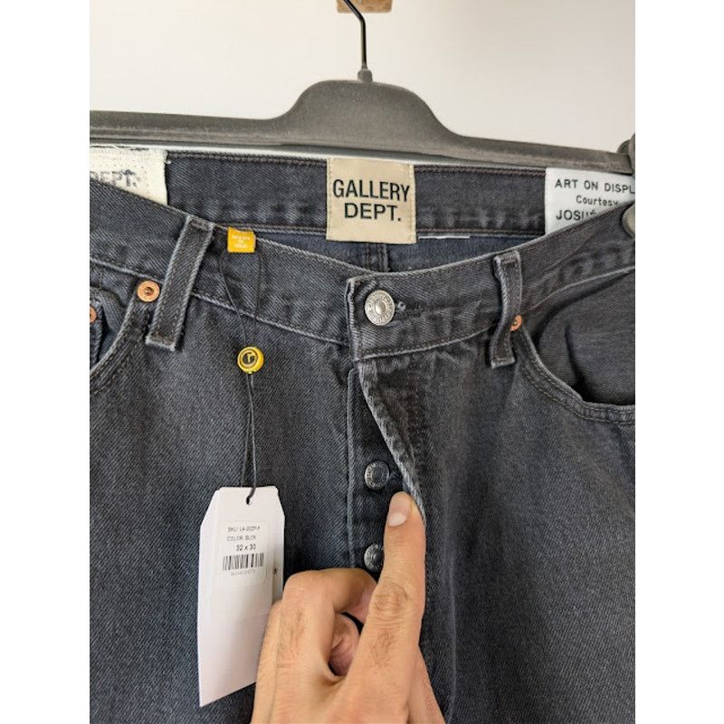 Gallery Dept. o1rshd1 Ready LA Flare Denim Jeans in Black Size US 32 / EU 48 - 6 Thumbnail