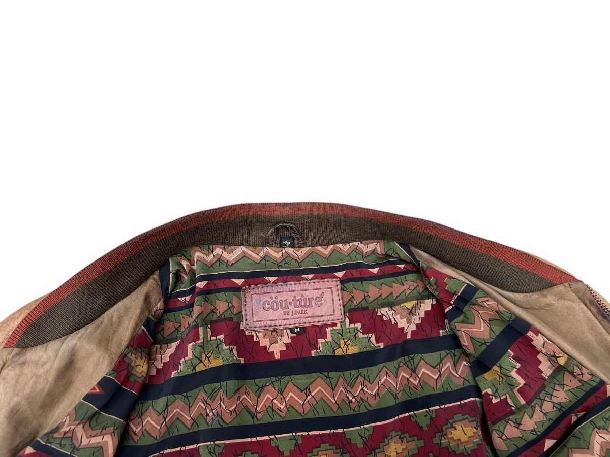 Leather Vintage Couture by J. Park Patina Leather Bomber Jacket Size US M / EU 48-50 / 2 - 13 Thumbnail