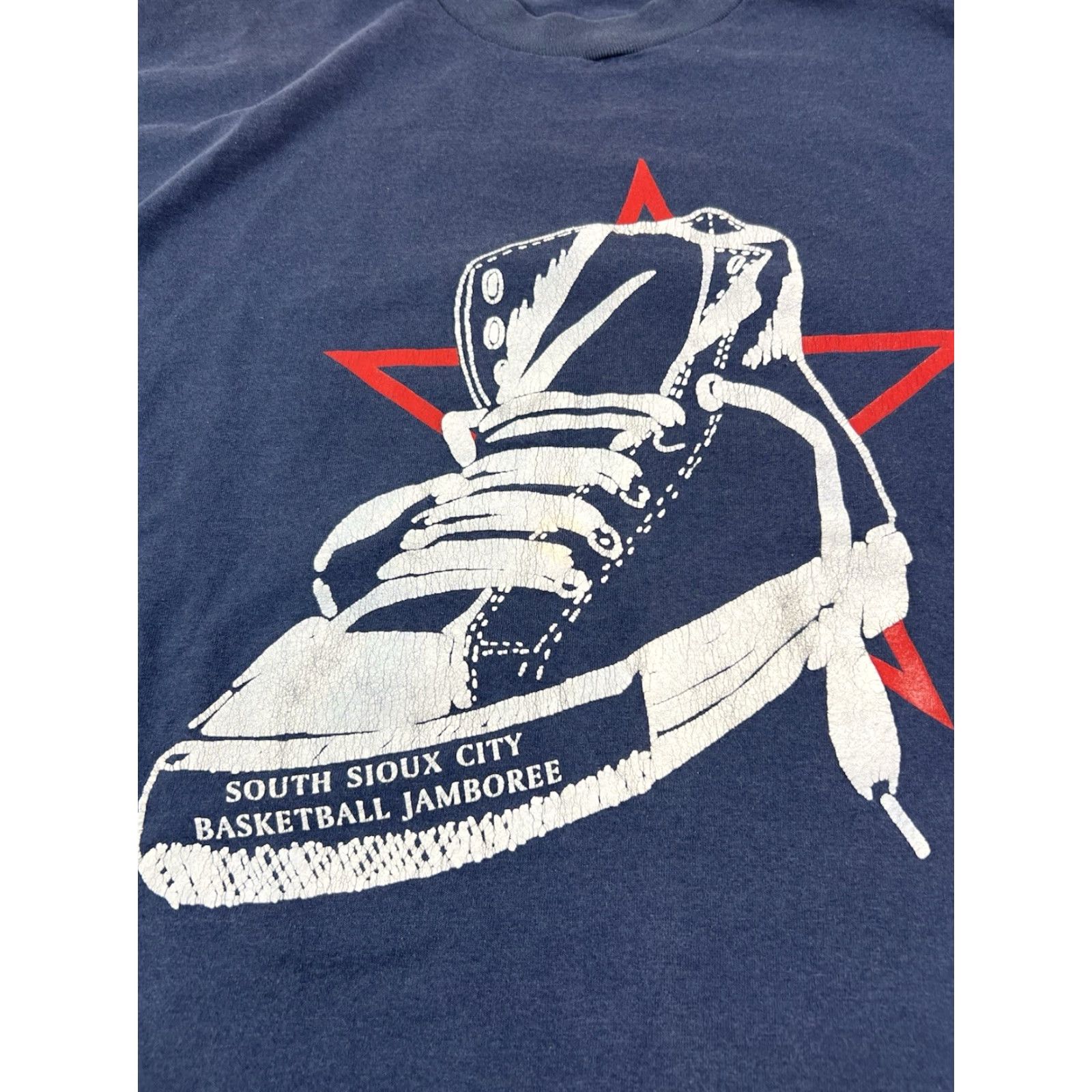Fruit Of The Loom VINTAGE 90s Nebraska South Sioux City Basketball Jamboree T Shirt XL Blue Fruit of the Loom Shirts Mens Regular Short Sleeve Solid Graphics Size US XL / EU 56 / 4 - 3 Thumbnail