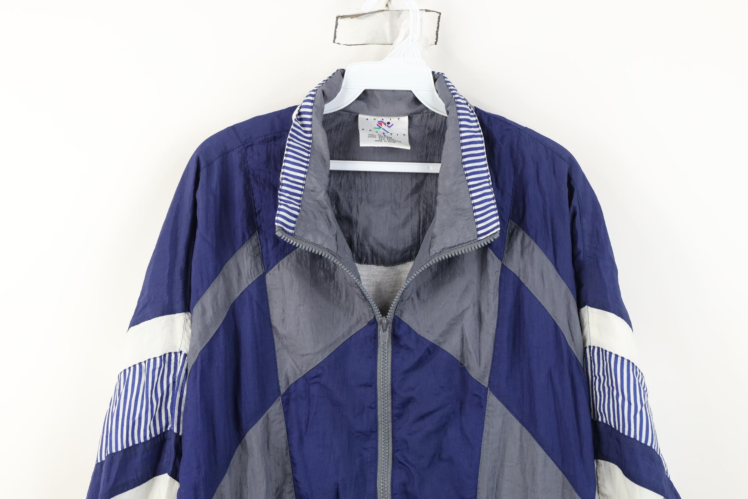 Vintage Vintage 90s Streetwear Lined Full Zip Windbreaker Jacket Size US L / EU 52-54 / 3 - 2 Thumbnail