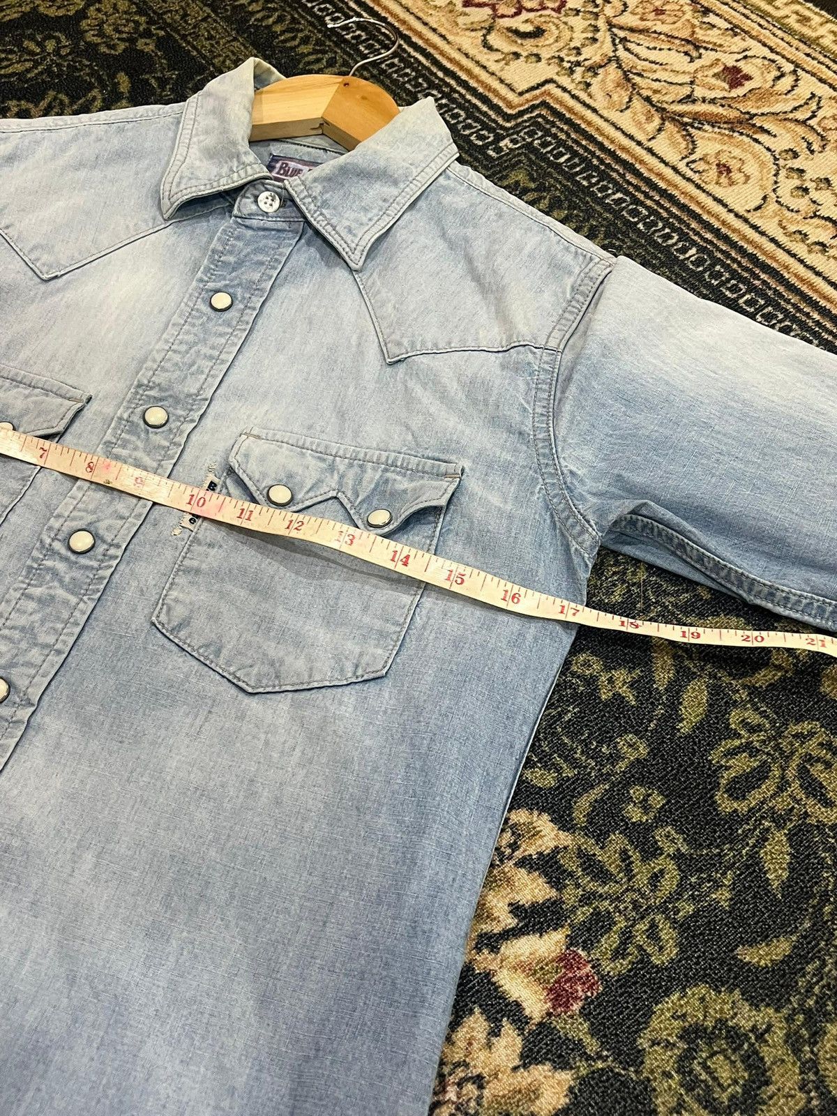 Blue Blue Japan × Japanese Brand × Vintage Vtg Blue Blue Japan Western Shirt Size US S / EU 44-46 / 1 - 4 Thumbnail