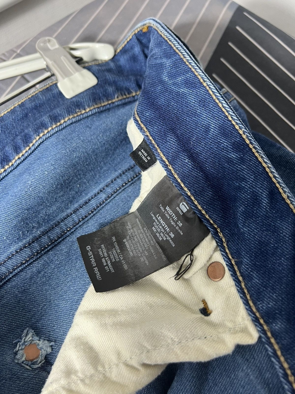 G-Star 🔥 G-Star RAW Revend Straight Jeans — Blue - Size 38 Size US 38 / EU 54 - 18 Thumbnail