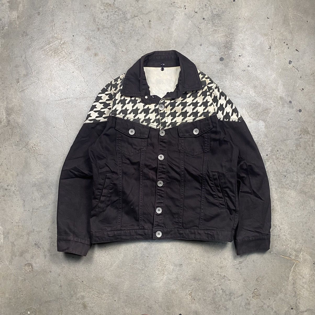 Japanese Brand Gyda Japan Abstract Aztec Denim Jacket Size M / US 6-8 / IT 42-44 - 1 Thumbnail