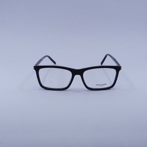 Saint Laurent Paris Saint Laurent SL296 001 Eyeglasses Black 55mm Rectangle Size ONE SIZE - 7 Thumbnail