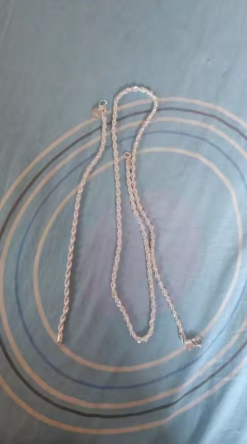Other ROPE Chain Set - Necklace & Bracelet - High Polish (60/20cm) Size ONE SIZE - 5 Thumbnail