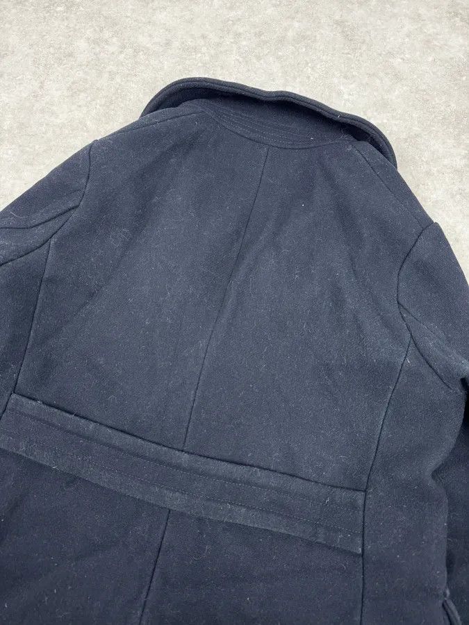 Emporio Armani FW2019 Emporio Armani Navy Wool Layers Long Jacket Size US M / EU 48-50 / 2 - 8 Thumbnail