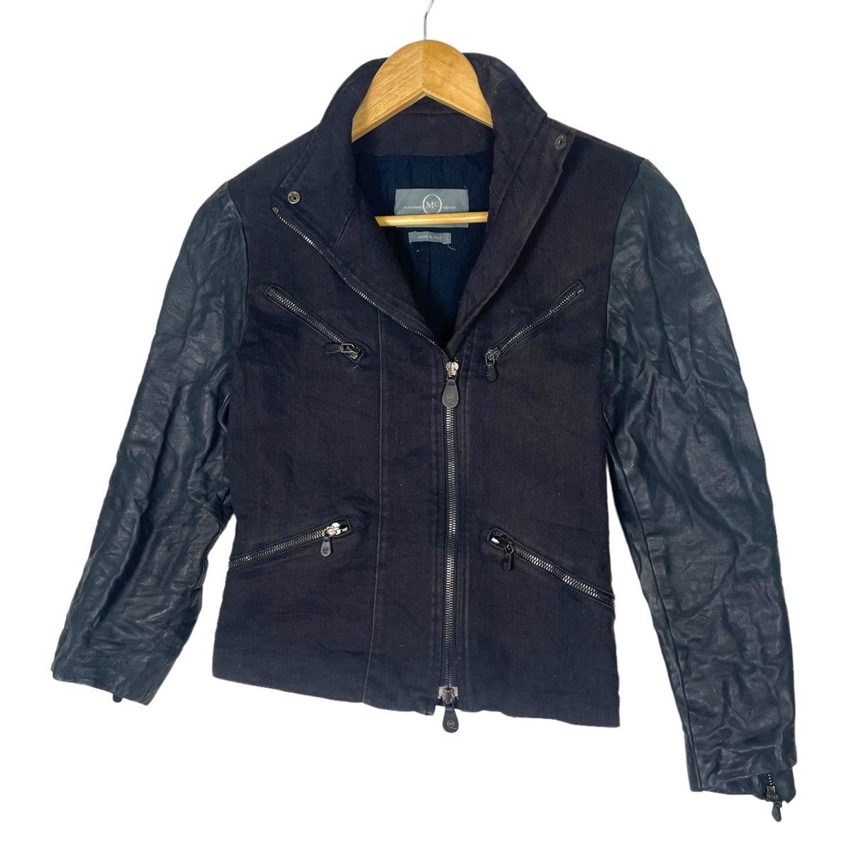 Alexander McQueen 💥ALEXANDER MCQUEEN BIKER LEATHER SLEEVE JACKET Size XS / US 0-2 / IT 36-38 - 3 Thumbnail