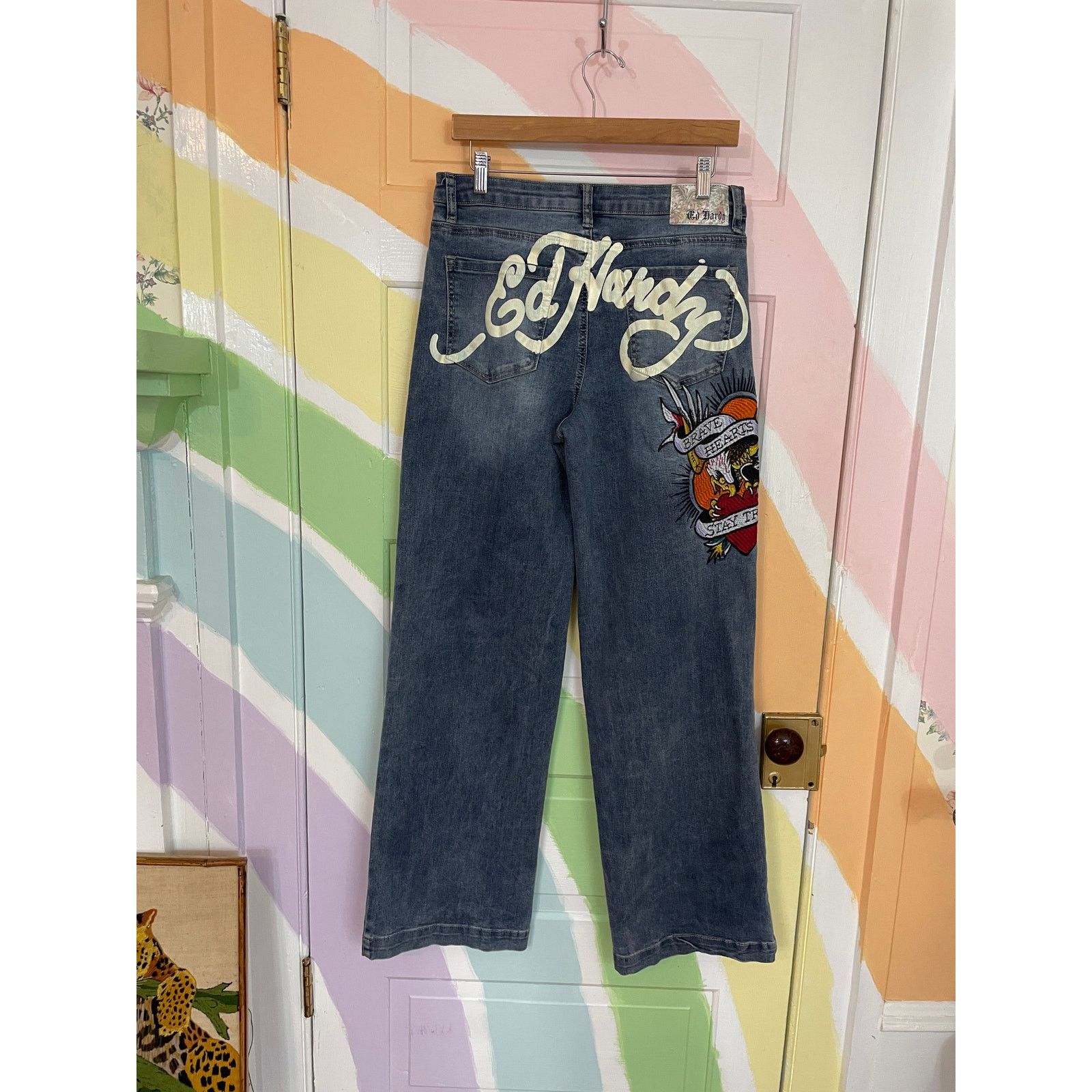 Ed Hardy Ed Hardy Tattoo Graphic Jeans Y2K Denim Size 30 Size 30" / US 8 / IT 44 - 7 Thumbnail
