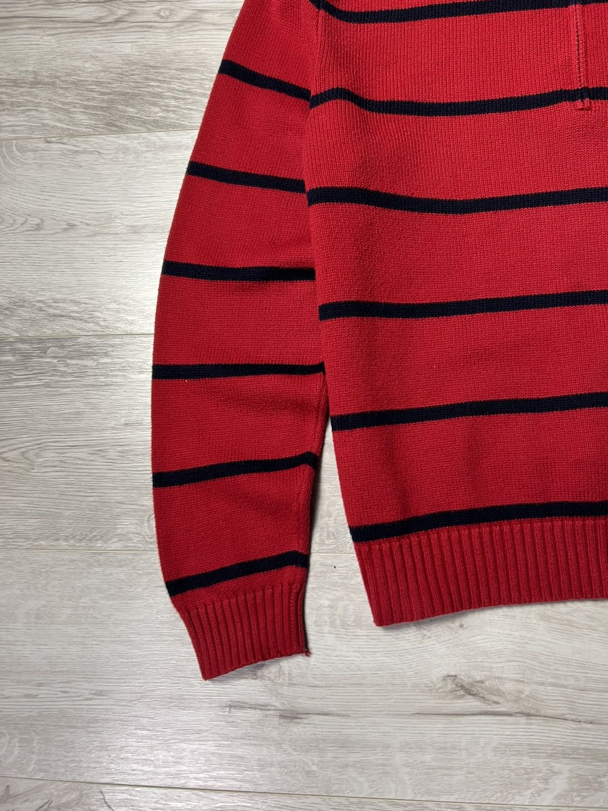 Polo Ralph Lauren Vintage Ralph Lauren Striped Knit Sweater Zip Pullover Size US L / EU 52-54 / 3 - 5 Thumbnail