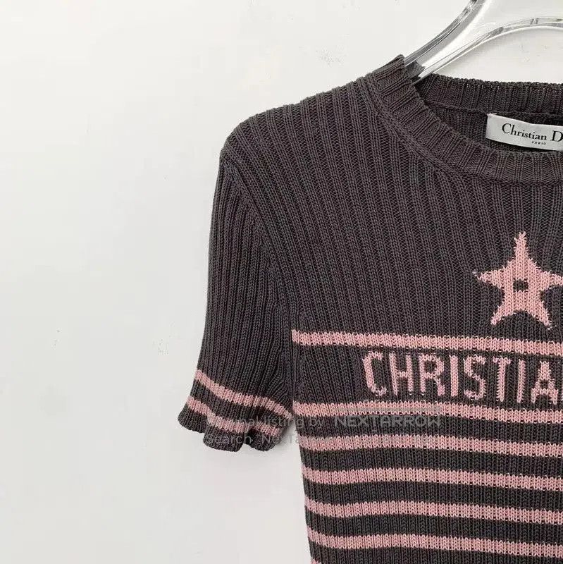 Dior Dior Color-Blocked Ribbed Cotton Sweater . Size XS / US 0-2 / IT 36-38 - 3 Thumbnail