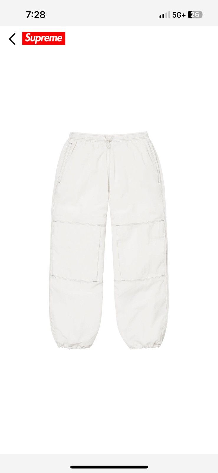 image of Nike Track Pant in White, Men's (Size 34)