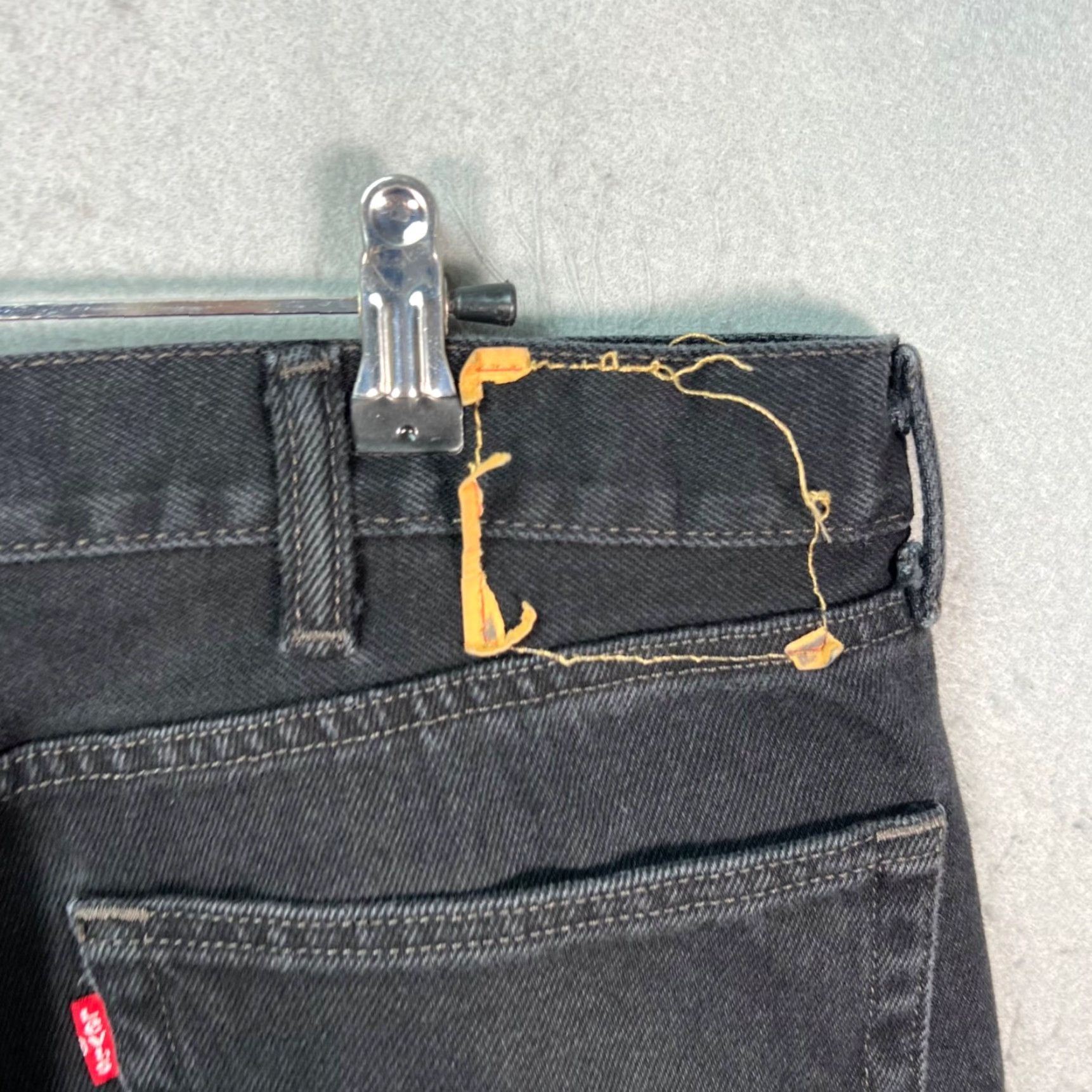 Levi's Levi's Black Mens Jeans 501 Series 5-Pocket Straight Denim Distressed 38x29 Regular Rise Mid Inseam 29 Adult Mens Black Denim Jeans Size US 38 / EU 54 - 3 Thumbnail