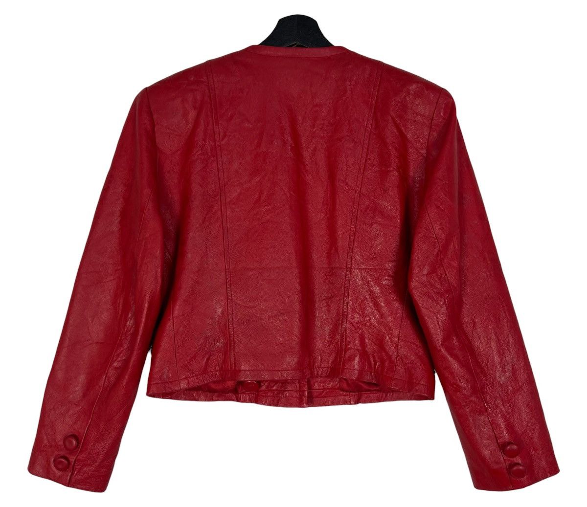 Vintage Vintage Maffei Italy Red Leather Jacket Size M / US 6-8 / IT 42-44 - 2 Thumbnail