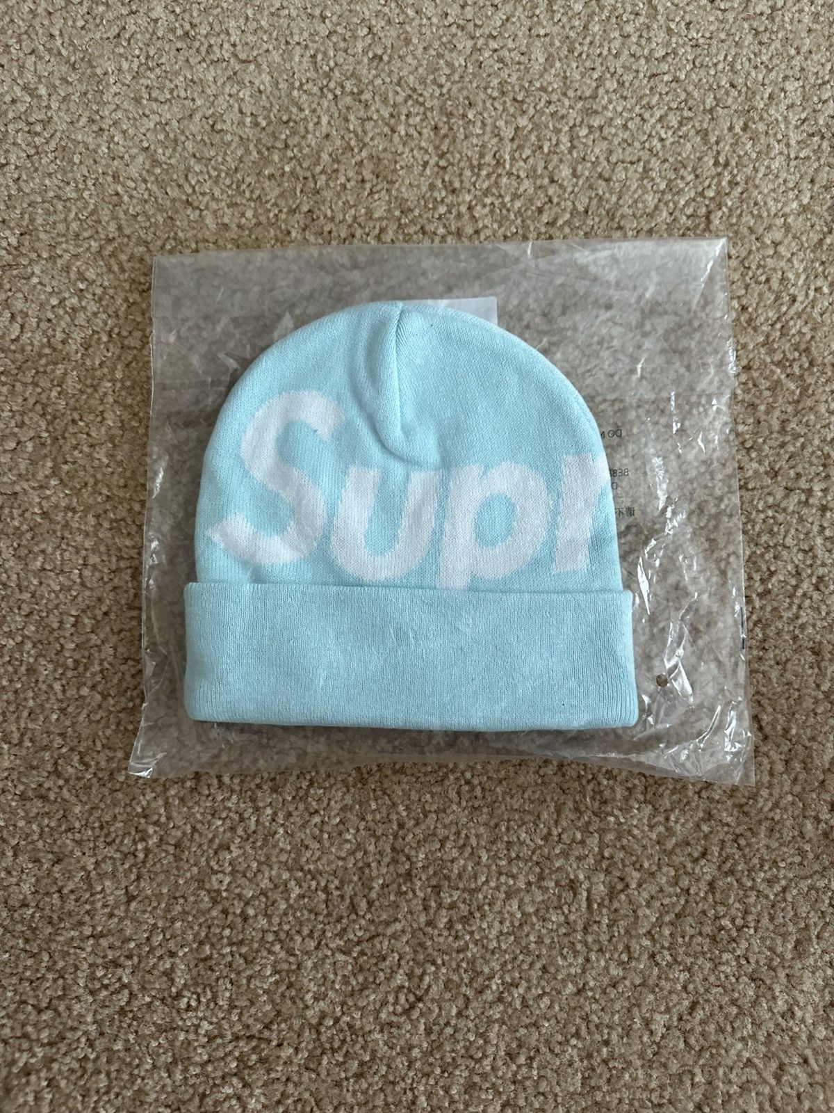 Supreme Supreme Big Logo Beanie Teal Size ONE SIZE - 10 Thumbnail